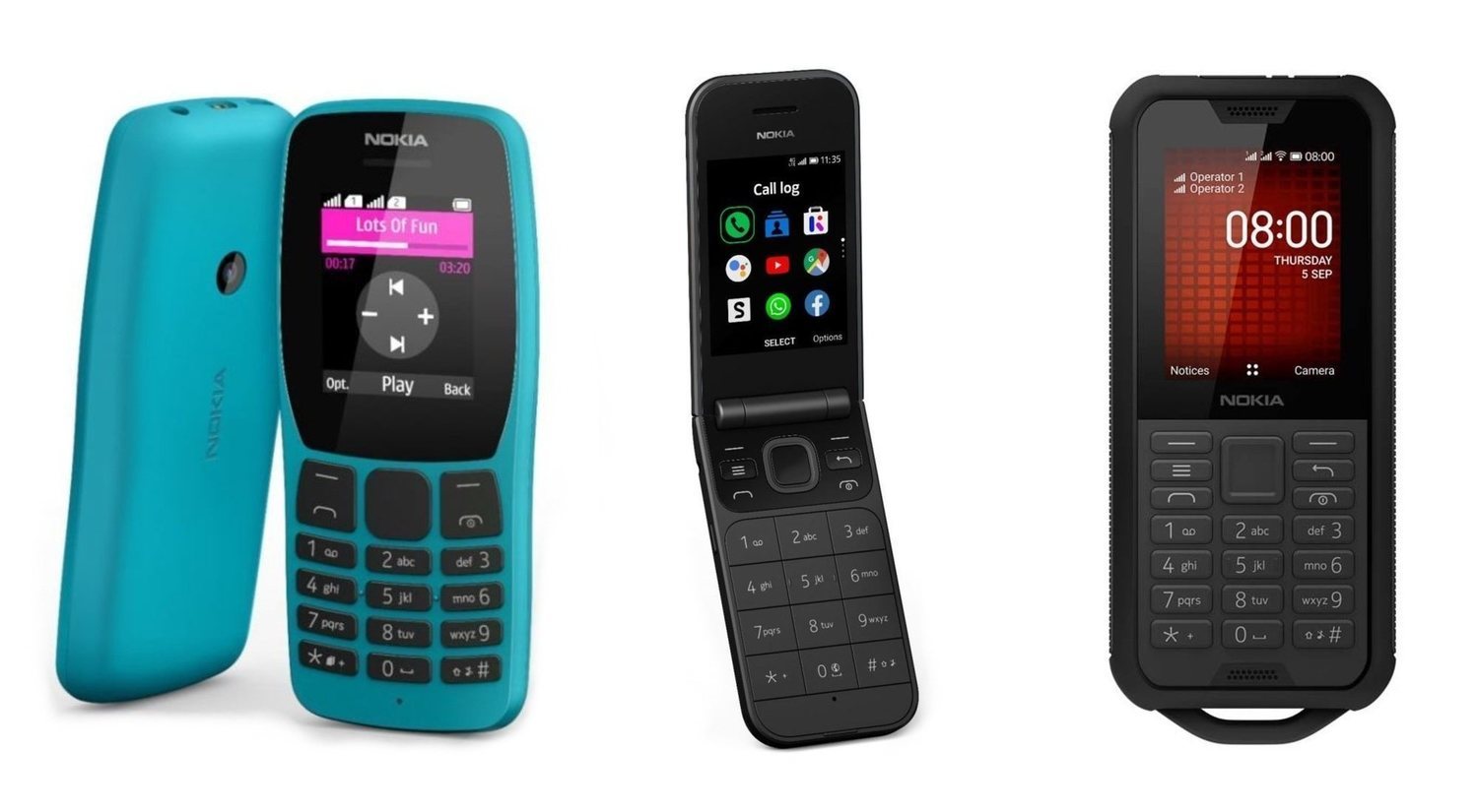 Nokia vuelve a los clásicos: Nokia 2720 Flip, Nokia 800 Tough y Nokia 110