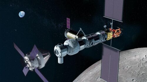 Representación de la plataforma orbital lunar 'Gateway'