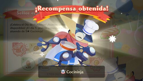 Skin 'Cocininja' en 'Pokémon Café Remix'