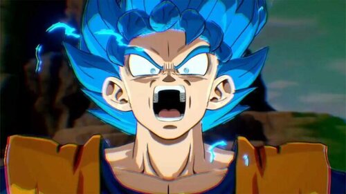 Goku en estado Super Saiyajin Blue con gráficos renovados