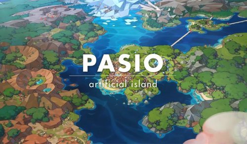 La isla de Pasio es una isla artificial que se encuentra dentro del Mundo Pokémon (del que ya conocemos unas cuantas regiones)