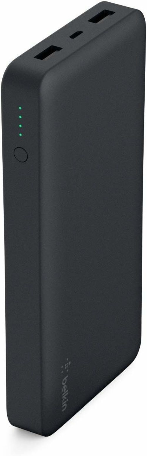 Powerbank Belkin Pocket, con doble puerto USB para conectar dos móviles al mismo tiempo.