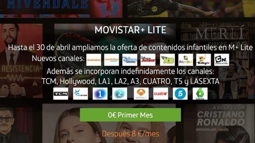 La oferta de Movistar + Lite nos permite disfrutar de algunos contenidos de forma gratuita hasta el 30 de abril.