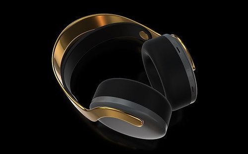 Así son los auriculares Sense 3D bañados en oro de 24 quilates.