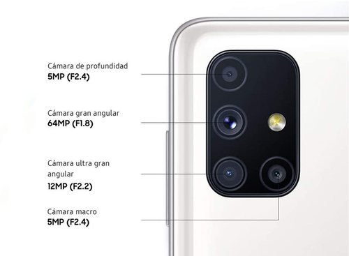 Así es la cuádruple cámara trasera del Samsung Galaxy M51.