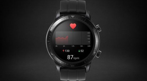 La medición de frecuencia cardíaca y oxígeno en sangre SpO2 del Realme Watch S Pro.
