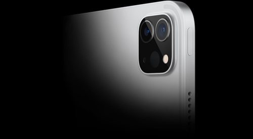 Las cámaras frontales del iPad Pro (2021).